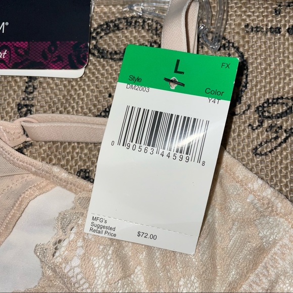 Maidenform NWT! Sexy Lace Firm Control WYOB Champagne Shimmer/Ivory Romper - Picture 12 of 15
